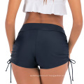 Wrinkle Fashion Design wholesale luxury designer solid color vintage swim shorts women 2021wrinkle swimwear shorts